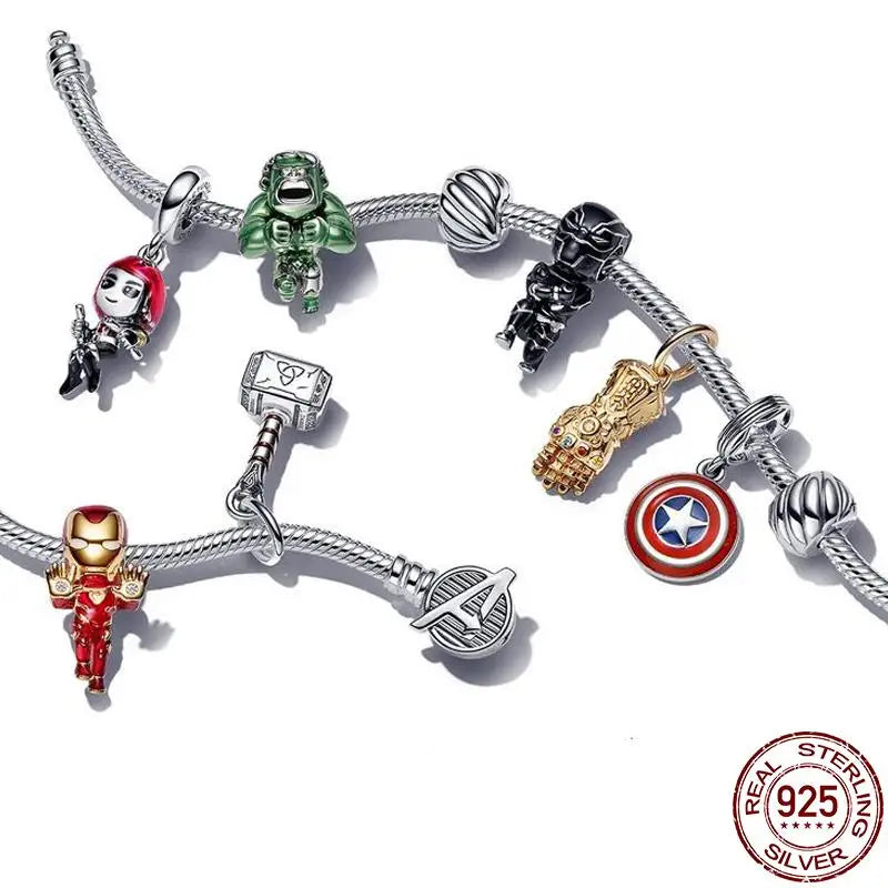 Marvel shops Avengers 5 Charm 925 Silver bundle